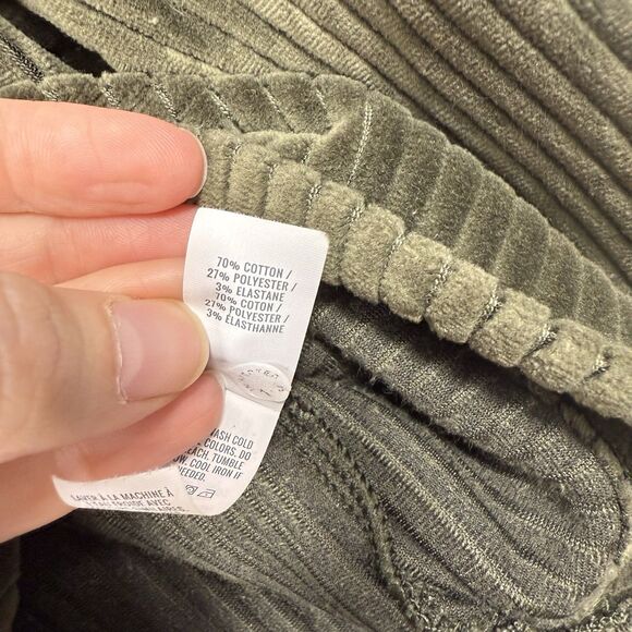 Aerie womens green ribbed velvet v neck hoodie size small comfort casual fall - Picture 6 of 8